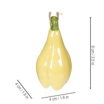 daiktų Keraminiai gėlių pakabukai, linksmo dizaino, gėlių rašto, pavasariškos dekoracijos, 9 cm, 6 vnt.