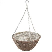 daiktų Pakabinamas gėlių dubuo Mediena Natūrali pilka Ø30cm 2vnt