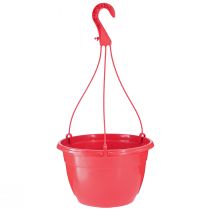 Pakabinamas krepšelis raudonas gėlių vazonas skirtas pakabinti Ø25cm H50cm