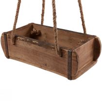 daiktų Pakabinamas krepšelis medinės plytos formos medienos perdirbimas 31,5×15×10 cm