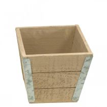 daiktų Gėlių dėžutė medinė sėjamoji shabby chic smėlio spalvos 12,5×14,5×14,5 cm