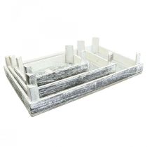 daiktų Dekoratyvinio padėklo medžio nušiurusios prašmatnaus išdėstymo apatinis 3 dalių rinkinys