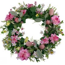 daiktų Durų vainikas sienų dekoravimo gėlės jurginai banksia rožinė Ø35cm