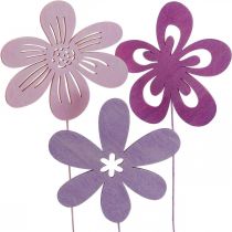 Sodo kuoliukas Gėlė Gėlių kuolas Violetinė/Purpurinė/Rožinė Ø9,5cm 15vnt.