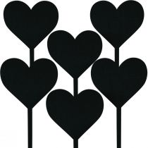 daiktų Gėlių kamštukas širdelės dekoratyvinis kamštis medinis širdies kamštukas 9cm 6vnt