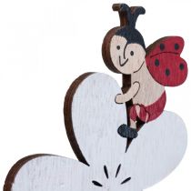 Gėlių kamšteliai medinės ladybug deco vasaros dekoracijos 8x10cm 9vnt