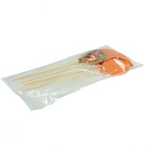 daiktų Gėlių kamštelių puokštės puošmena torto viršus balionas oranžinis 28cm 8 vnt