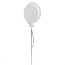 daiktų Gėlių kamščių puokštės dekoravimo torto viršus balionas baltas 28cm 8 vnt