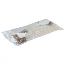 daiktų Gėlių kamščių puokštės dekoravimo torto viršus balionas baltas 28cm 8 vnt