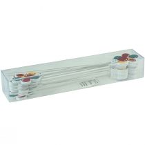 daiktų Gėlių kamštelių puokštė dekoratyviniai torto viršaus balionai spalvingi 26cm 15 vnt