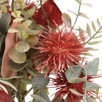 Dirbtinių gėlių puokštė eukalipto erškėčio gėlių puošmena 36cm