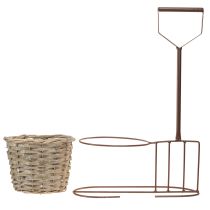 daiktų Gėlių vazonas sodo įrankis dekoratyvinis rudas Ø17,5cm H30cm