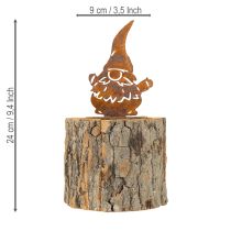 daiktų Vazonas-medžio žievės formos nykštukas-rūdys, aukštis 24 cm