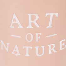daiktų Cinko vazonas „Art of Nature“, sendintos rožės spalvos, Ø17,5 cm, aukštis 15 cm