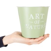 daiktų Cinko vazonas „Art of Nature“ mėtų žalios spalvos, Ø17,5 cm, aukštis15 cm