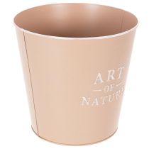 daiktų Cinko vazonas, metalinis vazonas, sendintos rožės spalvos, Ø22 cm, aukštis 21 cm