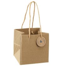 daiktų Gėlių vazonas iš popieriaus rumbuotas folija 12x12cm 8 vnt