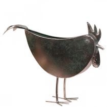 daiktų Gėlių vazonas Chicken Metal Bird Metallic Rosé 51×16×37cm