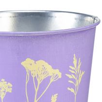 daiktų Vazonas metalinis vazonas violetinės gėlės Ø10cm H10,5cm