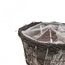 daiktų Gėlių vazonas augalų vazonas apvalus beržo žievės vynmedžiai Ø28cm H15cm