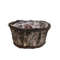 daiktų Gėlių vazonas augalų vazonas apvalus beržo žievės vynmedžiai Ø28cm H15cm