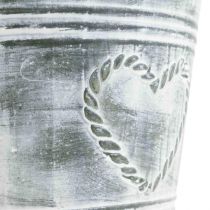 Gėlių vazonas nuskuręs prašmatnus vazonas metalinė širdelė Ø22cm H17,5cm