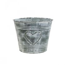 Gėlių vazonas nuskuręs prašmatnus vazonas metalinė širdelė Ø17cm H13,5cm