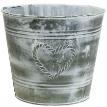 daiktų Vazonas Shabby Chic metalinė širdelė Ø22cm H17,5cm