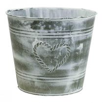 daiktų Vazonas Shabby Chic metalinė širdelė Ø17,5cm H15,5cm