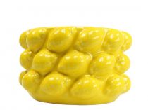 daiktų Gėlių vazonas citrinų vazonas keraminis geltonas Ø18,5cm H12cm