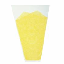daiktų Gėlių maišelis džiuto raštas geltonas L36cm P25cm - 12cm 50 vnt