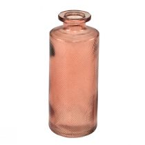 daiktų Gėlių vaza Mini Stiklo Dekoracija Retro H13cm Oranžinė 4vnt