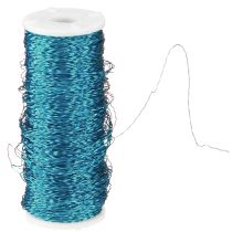 daiktų Sultinio efekto viela Ø0,30 mm, 140 m, turkio spalvos, dekoratyvinė viela papuošalams ir rankdarbiams.