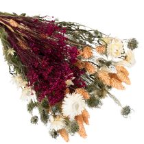 daiktų Džiovintų gėlių puokštė, puikiai tinkanti elegantiškam kaimiško stiliaus stalo papuošimui, 50 cm