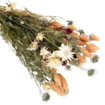 daiktų Džiovintų gėlių puokštė, puikiai tinkanti elegantiškam kaimiško stiliaus stalo papuošimui, 50 cm