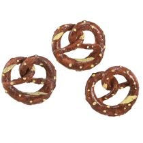 daiktų Kranšelio dekoravimas pabarstuku dekoravimas rudas mini dirbtinis kliņģeras 4cm 6 vnt