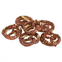 daiktų Kranšelio dekoravimas pabarstuku dekoravimas rudas mini dirbtinis kliņģeras 4cm 6 vnt