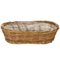 daiktų Duonos krepšelis, maždaug 30 cm skersmens, ovalus, neluptas