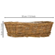 daiktų Duonos krepšelis, maždaug 30 cm skersmens, ovalus, neluptas