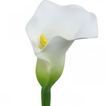 Dirbtinis Calla White Vestuvių dekoras Šilkinės gėlės jubiliejus L72cm
