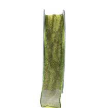 daiktų Šifono juostelė organzos juostelė dekoratyvinė juostelė organza žalia 15mm 20m