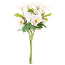 daiktų Dirbtinių kalėdinių rožių puokštė, 35 cm, 6 vnt.