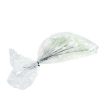 daiktų Kalėdinė rožė ant vielos balta 50 vnt