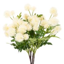 daiktų Dirbtinė chrizantema, kreminės baltos spalvos puokštė, dekoratyvinė šakelė, didelė 56 cm, 4 vnt.