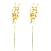 daiktų Dirbtinė Cymbidium orchidėja kaip gėlės stiebas elegantiškai dekoracijai, 95 cm, 2 vnt.