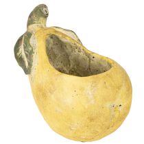 daiktų Dekoratyvinis kriaušės formos betoninis vazonas rudeninei dekoracijai 19 × 12,5 × 15,5 cm