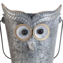 daiktų Dekoratyvinis kibiras pelėdų sodintuvas cinkuotas su rankena Ø15/19cm rinkinys iš 2 vnt.