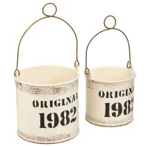 daiktų Dekoratyvinė kaušo rankena „Original 1982“ kreminė Ø12/10cm 2×2 rinkinys