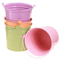 daiktų Dekoratyvinis kibiras Metalinis vazono rankena 4 spalvos Ø11cm 8 vnt