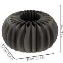 daiktų Moliūgo korio formos popierinė stalo dekoracija, sulankstoma, apvali, 34 cm, 2 vnt.